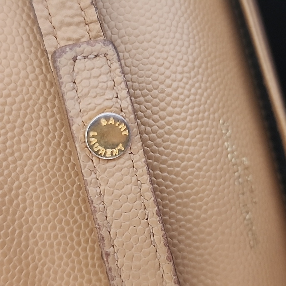 Saint Laurent YSL Envelope Crossbody WOC Bag Clutch Triquilt Grained Leather - Picture 11 of 16
